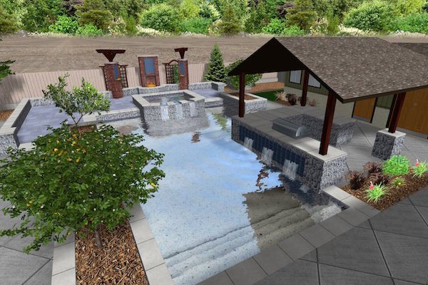 Pool Design Computer Rendering