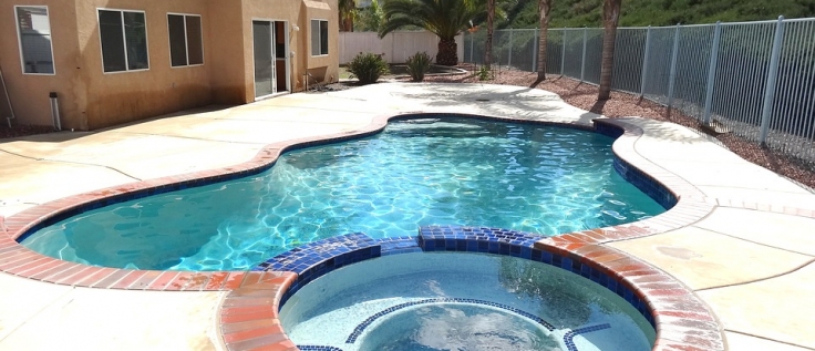 Attached Inground Spa Southern California Swimming Pools